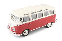 Maisto - Volkswagen Van Samba, Bílo/červená 1:25