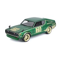 Maisto - 1973 Nissan Skyline 2000GT-R (KPGC 110),  zelená, Tokyo Mods, 1:24
