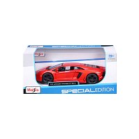 Maisto - Lamborghini Aventador Coupé, metal oranžovo-červená, 1:24