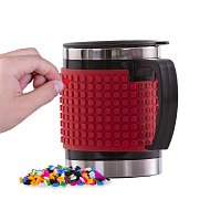 PIXIE CREW thermo mug 0.4l with lid - red