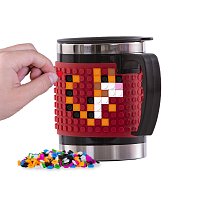 PIXIE CREW thermo mug 0.4l with lid - red