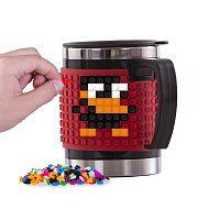 PIXIE CREW thermo mug 0.4l with lid - red