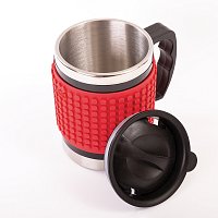 PIXIE CREW thermo mug 0.4l with lid - red
