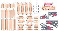 Set of tracks with turntable, 50pcs