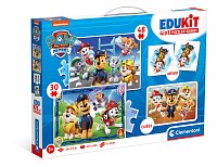 EDUkit - Disney Paw Patrol 4v1 (pexeso, 48 + 30 puzzle, 6 kociek)