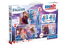 EDUkit - FROZEN 4v1 (pexeso, 48 + 30 puzzle, 6 kociek)