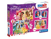 EDUkit - Princess 4v1 (pexeso, 48 + 30 puzzle, 6 kociek)