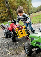 Šlapací traktor Rolly Junior RT s vlečkou červeno-šedý