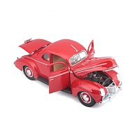 Maisto - 1939 Ford Deluxe Coupe, červená, 1:18