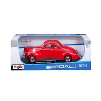 Maisto - 1939 Ford Deluxe Coupe, červená, 1:18