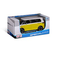 Maisto - 2023 Volkswagen ID.Buzz, bílá, metal žlutá, 1:24