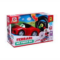 BB Junior RC - LaFerrari so svetlami a zvukmi, diaľkový ovládač volant, červená, 27MHz