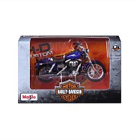 Maisto - HD - Motocykl - 2006 Dyna Street Bob, metal modrá, série 44, 1:18