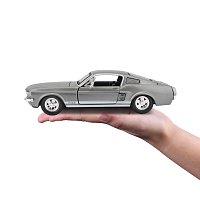 Maisto - 1967 Ford Mustang GT, metal šedá, 1:24