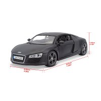 Maisto - Audi R8, matně černá, 1:24