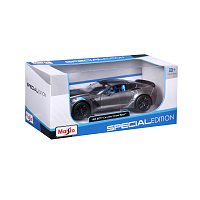 Maisto - 2017 Corvette Grand Sport, metal šedá, 1:24