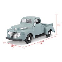 Maisto - 1948 Ford F-1 PickUp, šedomodrá, 1:25