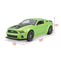 Maisto - 2014 Ford Mustang Street Racer, matná zelená, 1:24