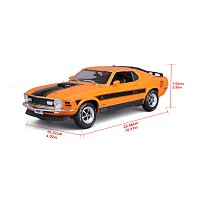 Maisto - 1970 Ford Mustang Mach 1, oranžová, 1:18