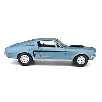 Maisto - Ford Mustang GT Cobra Jet FB 1968, metal modrá, 1:18