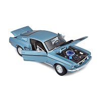 Maisto - Ford Mustang GT Cobra Jet FB 1968, metal modrá, 1:18