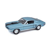 Maisto - Ford Mustang GT Cobra Jet FB 1968, metal modrá, 1:18