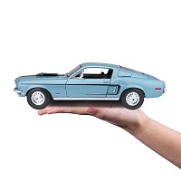 Maisto - Ford Mustang GT Cobra Jet FB 1968, metal modrá, 1:18
