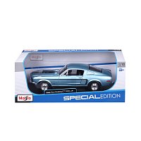 Maisto - Ford Mustang GT Cobra Jet FB 1968, metal modrá, 1:18