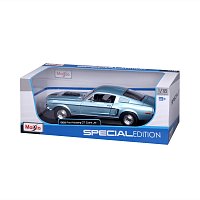 Maisto - Ford Mustang GT Cobra Jet FB 1968, metal modrá, 1:18