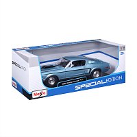 Maisto - Ford Mustang GT Cobra Jet FB 1968, metal modrá, 1:18