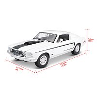 Maisto - 1968 Ford Mustang GT Cobra Jet, bílá, 1:18