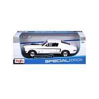 Maisto - 1968 Ford Mustang GT Cobra Jet, bílá, 1:18