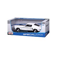Maisto - 1968 Ford Mustang GT Cobra Jet, bílá, 1:18