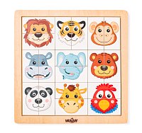 Puzzle – animal heads,  pets