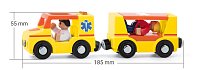 Autíčka k vláčkodráze - Ambulance, 4ks