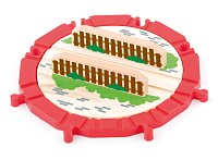 Four-way train turntable - large, wood/plastic