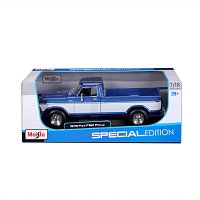 Maisto - 1979 Ford F150 Pick-up, metal modrá, bílá, 1:18