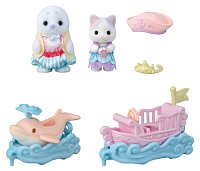Mořská vozítka a baby figurky  v zábavném parku
