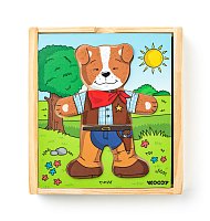 Puzzle šatní skříň ´´Pejsek´´, 18 dílů