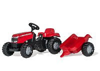 Šlapací traktor Rolly Kid MF s vlečkou