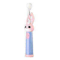 VITAMMY Bunny Sonický zubní kartáček pro děti s LED světlem a nanovlákny, 0-3 roky, růžový