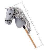 Hobby horse Apollo - gray horse, string mane