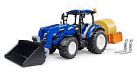 Farmer - New Holland T5.120 s FL s předním nakladačem, boxem a balíkem slámy