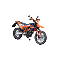 Maisto - Motocykl se stojánkem, 2023 KTM 690 SMC R, oranžovo-modrá, 1:12