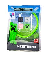 PIXIE CREW & MINECRAFT Nastavitelný náramek, zelený, 4 multipixely