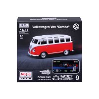 Maisto RC - DIE-CAST METAL se světly, Volkswagen Van Samba, 1:41, 2,4GHz, USB, XTR, Bluetooth 5.0