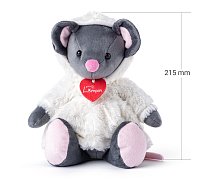 Mouse Azumi grey in a white fur coat