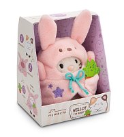 NICI plyš MyMochi Kočička Angy 8cm v kostýmu zajíčka a kaktusem,set dárkové balení 8,5x6,5x10cm