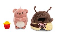 NICI plyš MyMochi Medvídek Nomo 8cm v kostýmu včelky a hranolkami,set dárkové balení 8,5x6,5x10cm