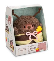 NICI plyš MyMochi Medvídek Nomo 8cm v kostýmu včelky a hranolkami,set dárkové balení 8,5x6,5x10cm
